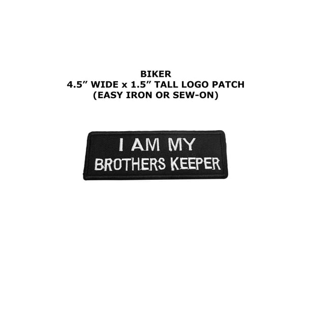 Embroidered I Am My Brother's Keeper Red Sew or Iron on Patch Biker Patch Embroidered I Am My Brother's Keeper Red Sew or Iron on Patch Biker Patch
